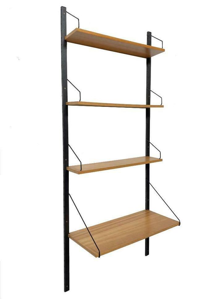Vintage Poul Cadovius Royal System wandsysteem wall unit, Huis en Inrichting, Kasten | Wandmeubels, Met plank(en), Overige houtsoorten