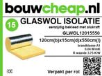 GLASWOL VOOR DE ZOLDER MET ALUKRAFT DAMPREM BOUWCHEAP, Dakisolatie, Nieuw, Ophalen of Verzenden, 15 m² of meer