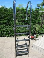 Steigerzwemtrap / zwemtrap voor steiger van RVS of Aluminium, Nieuw, Ladder, Ophalen of Verzenden