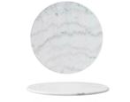 Tafelblad wit marmer rond 60 cm met bevestigingsplaat tafel, Overige materialen, 50 tot 100 cm, Rond, Nieuw
