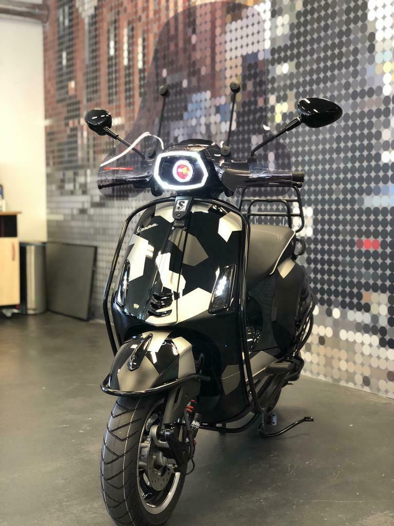 ≥ NIEUW Vespa Sprint camo Jon Olsson custom 25km 45km special — Brommers |  Tuning en Styling — Marktplaats