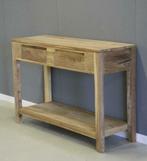 Strak vorm gegeven sidetable van teakhout; Indoteak, Ophalen, 100 tot 150 cm, Teakhout, Nieuw
