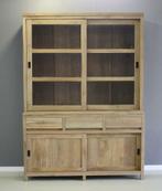 Strak afgewerkte teak kast met schuifdeuren bij indoteak!, Ophalen, 200 cm of meer, Teakhout, Nieuw