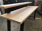 MULTIFUNCTIONELE WERKTAFEL EIKEN MET STAAL