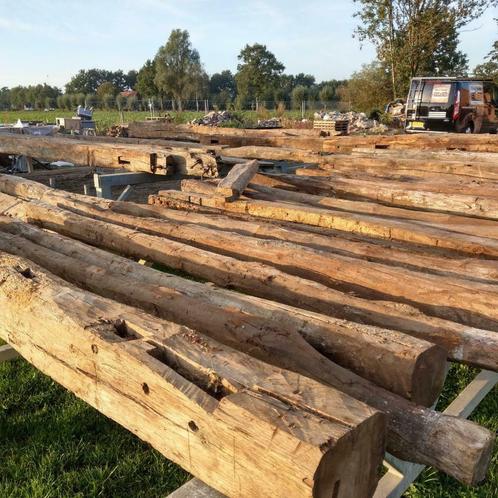 Zandstralen Oude Eiken Balken, ook op locatie, Doe-het-zelf en Verbouw, Hout en Planken, Zo goed als nieuw, Balk, Eiken, Ophalen