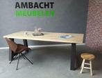 MASSIEF Boomstam tafel Eikenhouten tafels SHOWROOM OPEN !!, Ophalen of Verzenden, Nieuw, Eikenhout