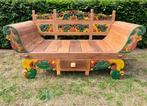 Unieke teakhouten vleugelbank/tuinbank, Tuin en Terras, Tuinsets en Loungesets, Ophalen, Nieuw, Hardhout