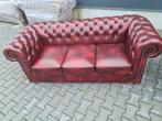Nieuwe Chesterfield bank antiek rood + GRATIS BEZORGD, Chesterfield, Nieuw, Leer, Ophalen of Verzenden