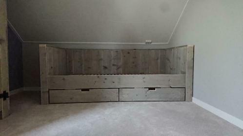 Bedbanken grey wash look € 295,-, Huis en Inrichting, Slaapkamer | Bedden, Nieuw, Hout, Ophalen