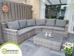 Hoge robuuste brede hoek-loungeset van half rond wicker, Kunststof, Nieuw, Ophalen of Verzenden, Loungeset