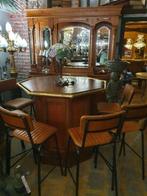 Bartafel, statafel mahonie en messing, 1.13 m hoog, Huis en Inrichting, Ophalen of Verzenden, Nieuw