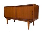Vintage compact dressoir TV meubel lowboard jaren 60, Met plank(en), Teakhout, Vintage, Ophalen of Verzenden