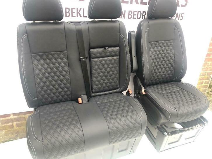 Bestuurder +Bijrijdersbank met zwart leder  Sprinter Crafter, Auto-onderdelen, Interieur en Bekleding, Mercedes-Benz, Volkswagen