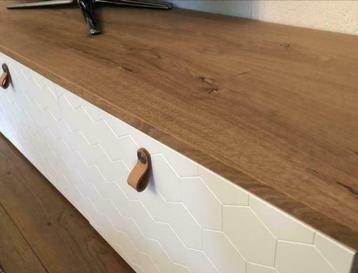 Eiken Boomstam tv meubel plank BESTA STUVA IKEA blad - afbeelding 10