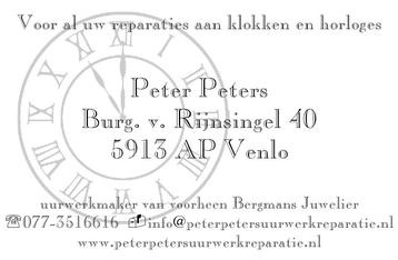 Peter Peters uurwerkreparatie Reparatie en Onderhoud Antiek