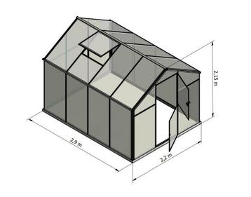 Broeikas Sanus L-7 (6.4m2) serre hobbykas Polycarbonaat beschikbaar voor biedingen