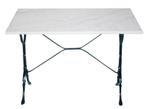 Rechthoekige marmer tafel met gietijzer onderstel tafels, Overige materialen, 100 tot 150 cm, Nieuw, Rechthoekig