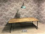 Industriële eetkamertafel/tafel maatwerk nr.9365, Ophalen of Verzenden, Nieuw, Eikenhout