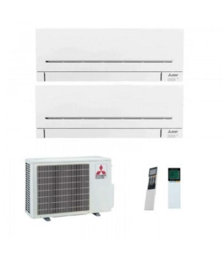 AIRCO /  Duo-Split Mitsubishi  2X 3.5kW - ECHT GOEDKOOP !!, Witgoed en Apparatuur, Airco's, Nieuw, Wandairco, 3 snelheden of meer