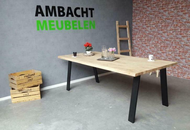 Mooie Eikenhouten Eettafels Tafels BOOMSTAM TAFELS >>ACTIE<<, Huis en Inrichting, Tafels | Eettafels, Nieuw, Ophalen
