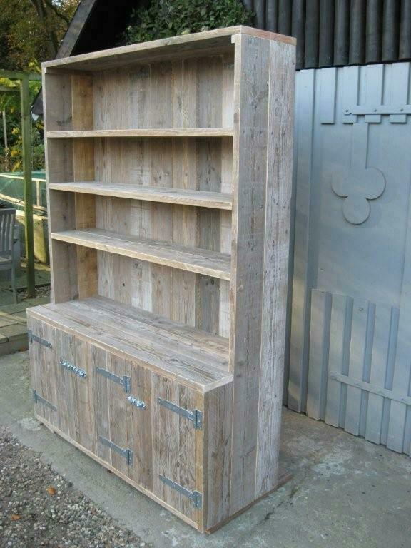 wandmeubel van gebruikt steigerhout, Huis en Inrichting, Kasten | Wandmeubels, Nieuw, Ophalen