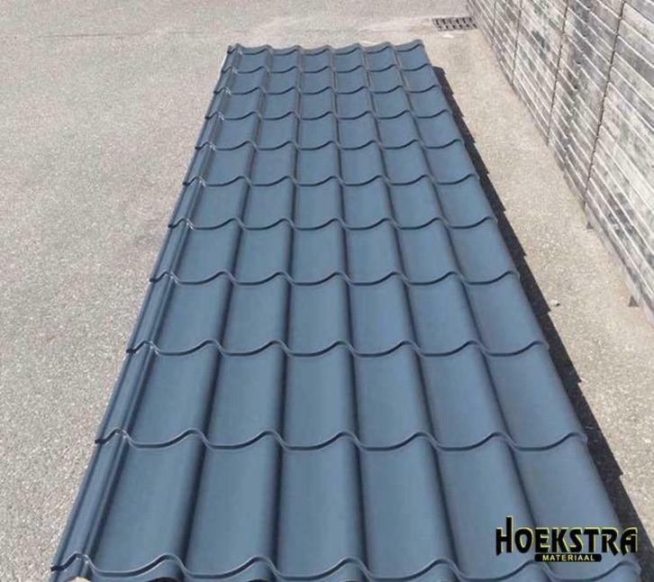 Dakpanplaten Antraciet voor €14,50 per m2 incl. BTW, Doe-het-zelf en Verbouw, Dakpannen en Dakbedekking, Nieuw, Dakplaat of Dakpanplaat