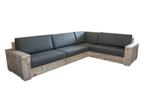 Hoekbank XXL 250x250 cm met Sunbrella kussens, Verzenden, Nieuw, Steigerhout