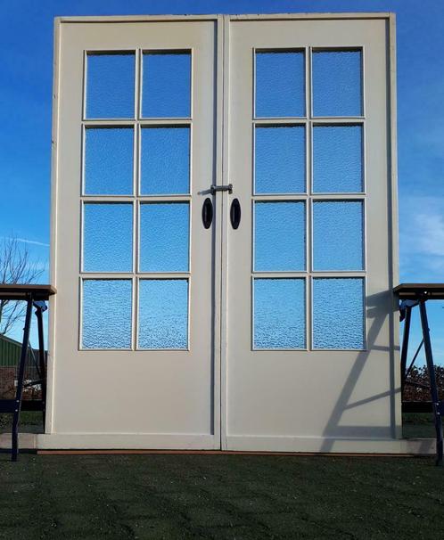 oude En Suite jaren 50 Schuifdeuren ensuite roedeverdeling, Doe-het-zelf en Verbouw, Deuren en Horren, Gebruikt, Binnendeur, Glas