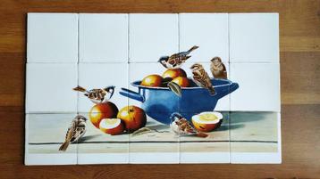Yvonne's Tegeltableaus op authentieke Friese witjes beschikbaar voor biedingen