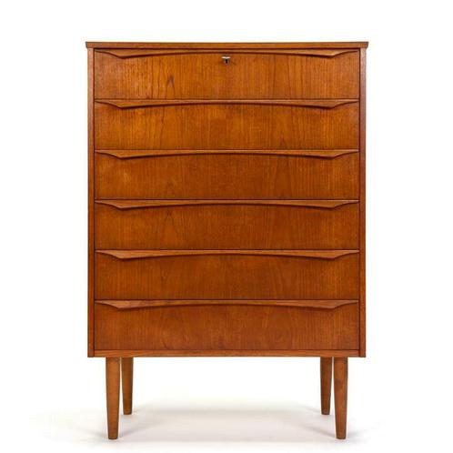 Vintage Deens design ladekast teak jaren 50, 60, Huis en Inrichting, Kasten | Ladekasten, Gebruikt, Teakhout, Ophalen of Verzenden