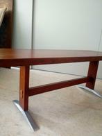 Vintage strakke salon tafel., 100 tot 150 cm, Teakhout, Zo goed als nieuw, Minder dan 50 cm