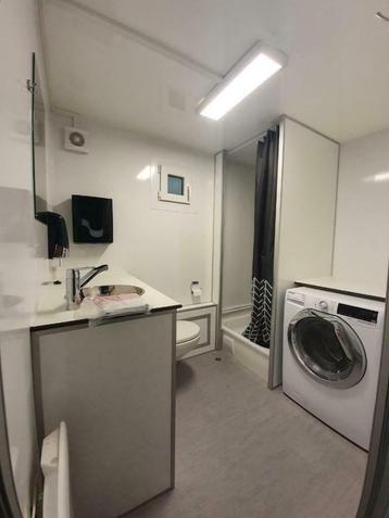 Mobiele badkamer /WC  met was/droog combinatie te huur beschikbaar voor biedingen