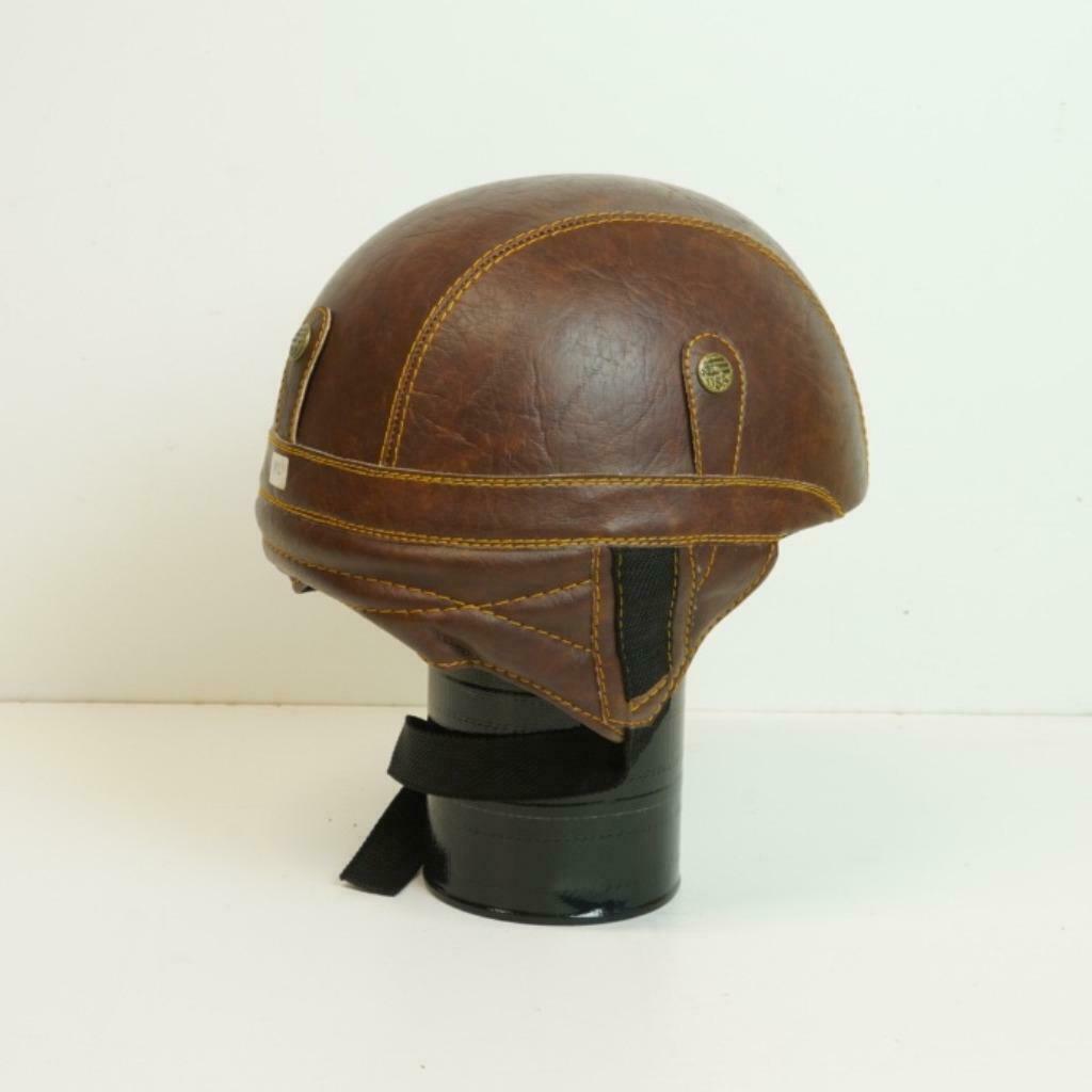 ≥ Retro Brommer /Scooter helm /potje met bril. — Brommerhelmen — Marktplaats
