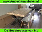 Industriele STEIGERHOUT Tafel Eettafel MET STALEN TAFELPOTEN, Ophalen, Nieuw, Teakhout