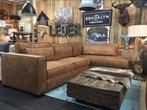 Lounge hoekbank Aymee 333x226 uit voorraad leverbaar cognac