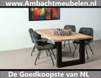 Eiken Boomstam Tafel Eettafel KIES JE EIGEN TAFEL UIT !!, Nieuw, Eikenhout, Ophalen