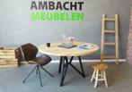MASSIEF Eiken Ronde Tafels Eettafel Rond SHOWROOM OPEN ACTIE, Ophalen of Verzenden, Nieuw, Rond, Eikenhout