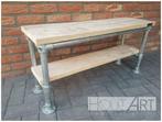 Schoenenkast steigerbuis met steigerhout, Ophalen of Verzenden, Nieuw, Industrieel