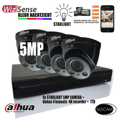 Complete 5MP camera set. Origineel Dahua, Audio, Tv en Foto, Videobewaking, Nieuw, Buitencamera, Verzenden