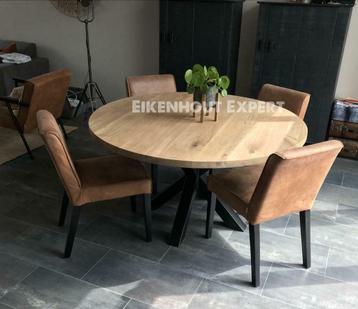 Ovale Ronde Eiken Boomstam Tafel Eettafel Massief Eikenhout beschikbaar voor biedingen