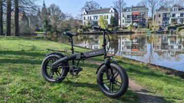 Vouwfiets Fatbike, dubbele voorvering, uitneembare accu