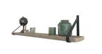Industriële plankdragers mat zwart met houtenplank (20x80cm)