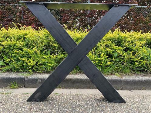 Stalen X poten, kruispoten, budget, eettafels, stalen poten, Huis en Inrichting, Tafelonderdelen, Nieuw, Overige vormen, Metaal