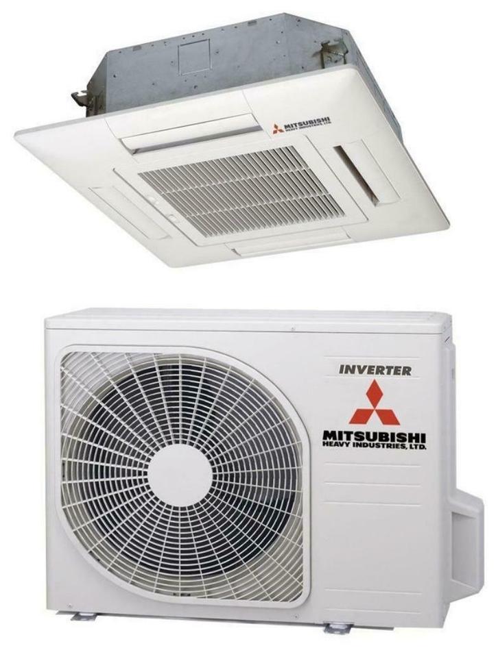 Mitsubishi Heavy Airco Casette Split Unit INVERTER 2,5 tot 1, Witgoed en Apparatuur, Airco's, Nieuw, Plafondventilator, 60 tot 100 m³