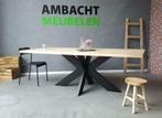 Eiken Tafels Eiken Boomstam tafel Bureau DE GOEDKOOPSTE !!, Ophalen of Verzenden, Nieuw, Eikenhout