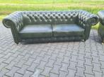 Nieuw Chesterfield bankstel antiek groen + GRATIS BEZORGD, Nieuw, Chesterfield, Leer, Ophalen of Verzenden