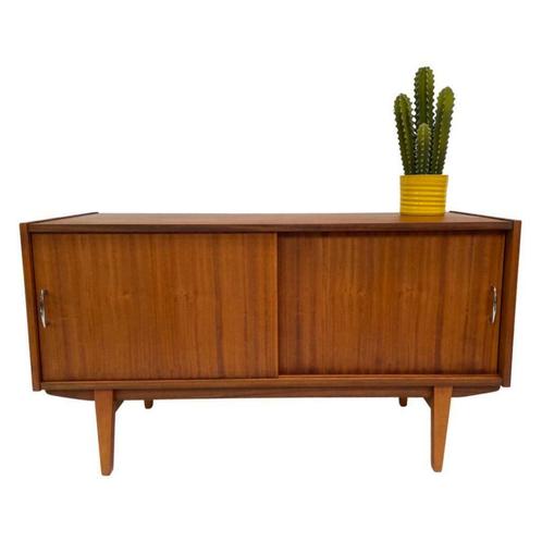 Vintage compact dressoir TV meubel lowboard jaren 60, Huis en Inrichting, Kasten | Dressoirs, Met deur(en), Met plank(en), Overige houtsoorten