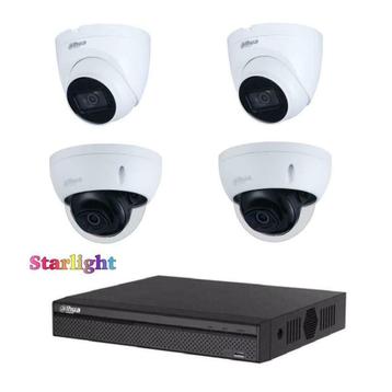 5MP Dahua IP POE beveiligingscamera set / 4CH NVR+4x cameras beschikbaar voor biedingen