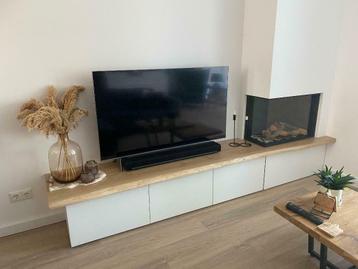 Eiken Boomstam tv meubel plank BESTA eiken blad, STUVA IKEA - afbeelding 17
