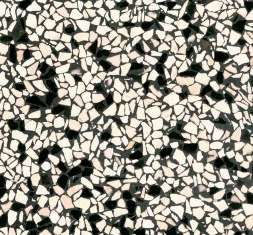 Terrazzo tegels Amsterdam 40x40cm Ecostone EM1087 wit zwart, Doe-het-zelf en Verbouw, Tegels, Nieuw, Vloertegels, Marmer, 40 tot 60 cm